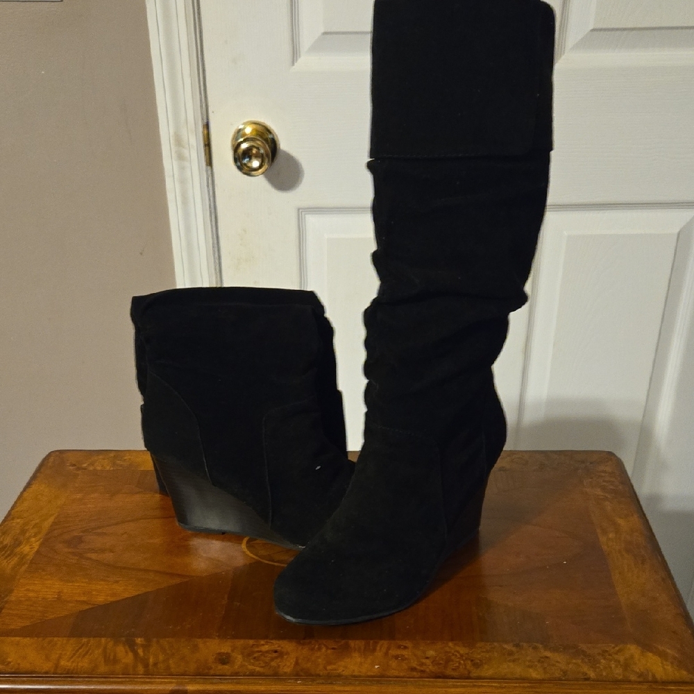 SO Black Women's Wedge Boots